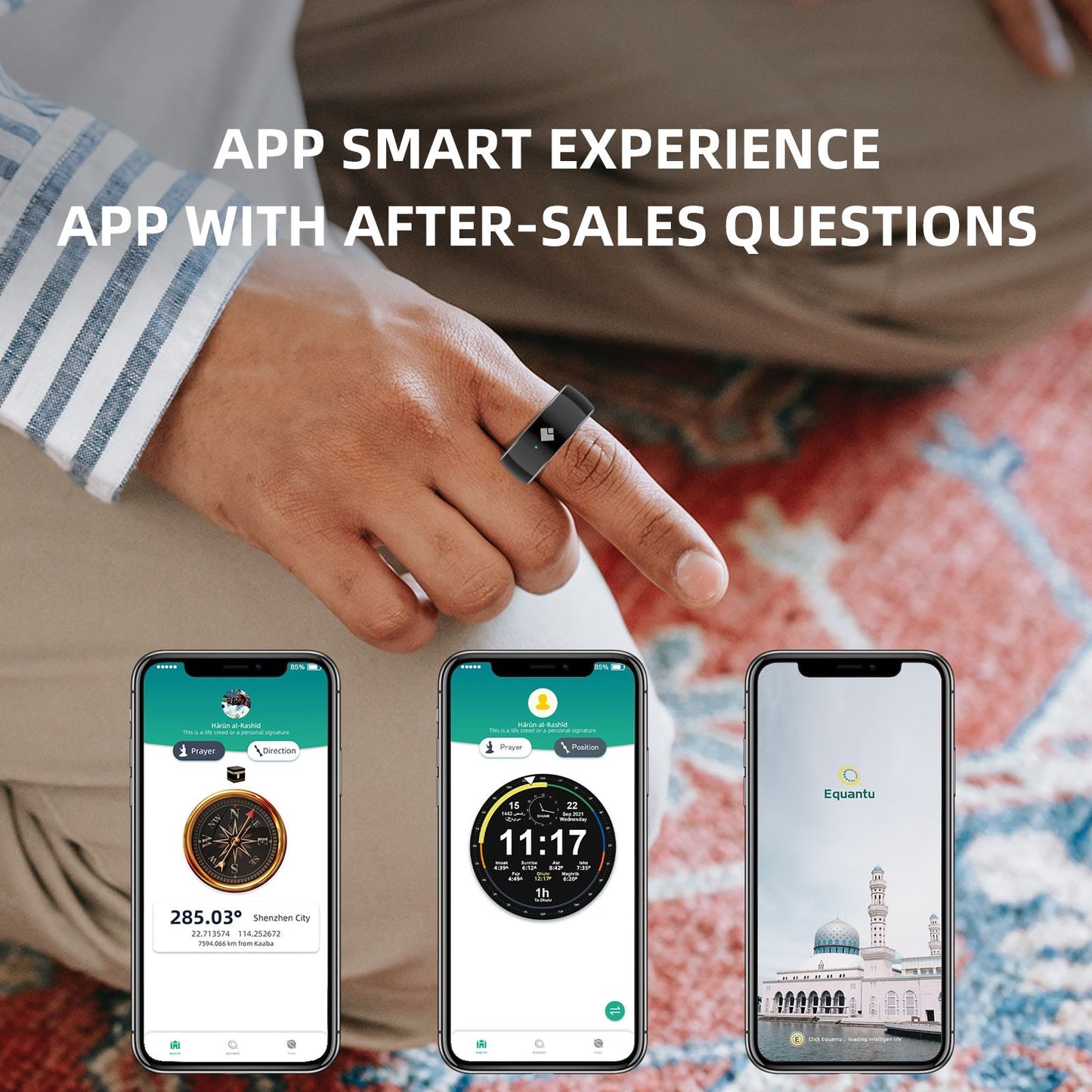 iTasbeeh QB708 Zikr Ring – Minimalist Smart Tasbeeh Counter with Prayer Alerts