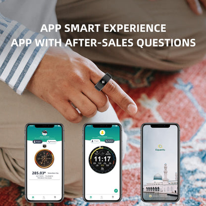 iTasbeeh QB708 Zikr Ring – Minimalist Smart Tasbeeh Counter with Prayer Alerts