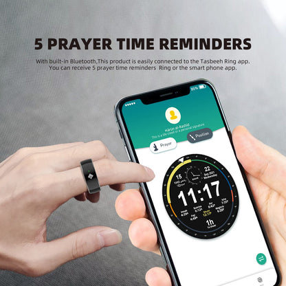iTasbeeh QB708 Zikr Ring – Minimalist Smart Tasbeeh Counter with Prayer Alerts