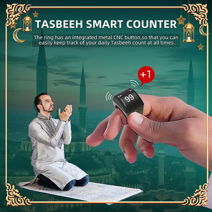 iTasbeeh QB702 Zikr Ring – Smart Digital Tasbeeh Counter with Prayer Alerts