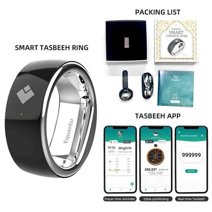 iTasbeeh QB708 Zikr Ring – Minimalist Smart Tasbeeh Counter with Prayer Alerts