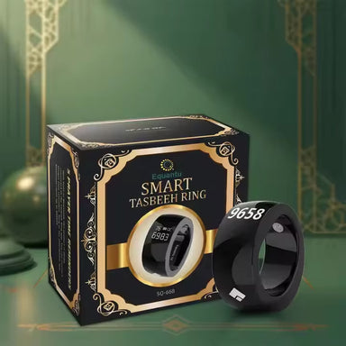 خاتم الذكر الذكي iTasbeeh SQ668 - عداد تسبيح رقمي مع تنبيهات الأذان ومزامنة التطبيقات