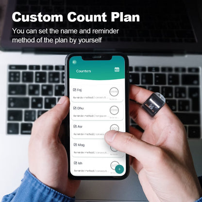 iTasbeeh QB702 Lite Zikr Ring – Lightweight Smart Tasbeeh Counter with Prayer Alerts