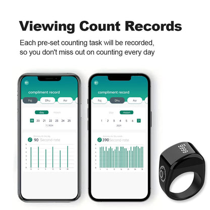 iTasbeeh QB702 Lite Zikr Ring – Lightweight Smart Tasbeeh Counter with Prayer Alerts