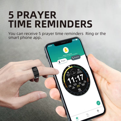 iTasbeeh SQ668 Smart Zikr Ring – Digital Tasbeeh Counter with Azan Alerts & App Sync