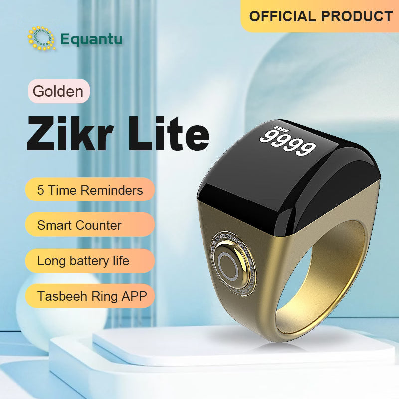 خاتم الذكر iTasbeeh QB702 Lite - عداد تسبيح ذكي خفيف الوزن مع تنبيهات للصلاة