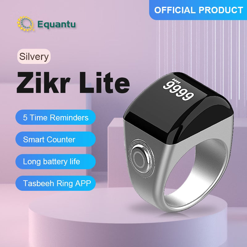 خاتم الذكر iTasbeeh QB702 Lite - عداد تسبيح ذكي خفيف الوزن مع تنبيهات للصلاة